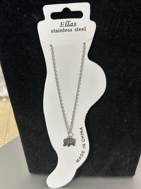 Ella Stainless Steel Silver Elephant Charm Bracelet